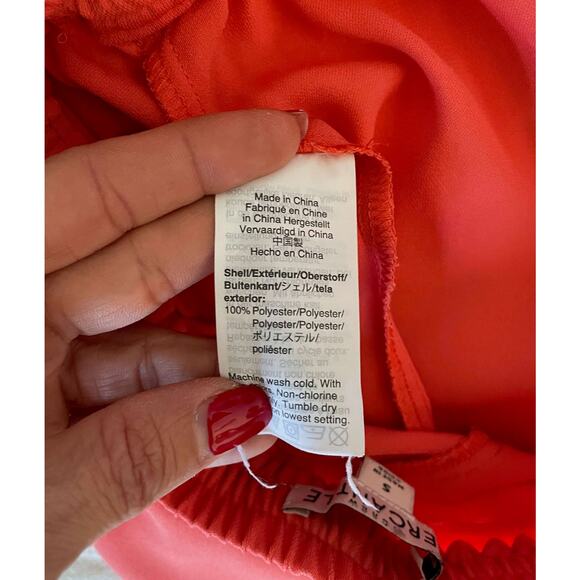 J. Crew High Rise 3" Elastic Tie Waist Shorts Peach Orange Size Small - Picture 6 of 6